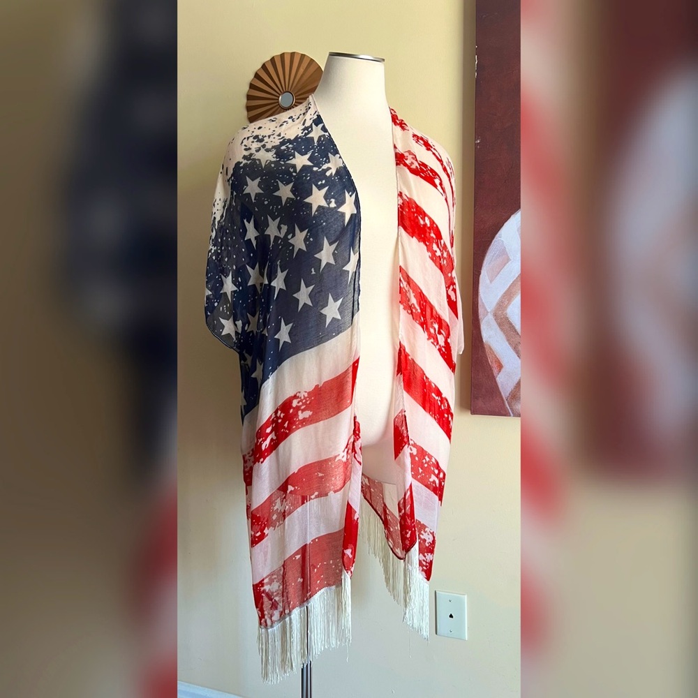 Charlotte Daniel 🇺🇸 RED WHITE & BLUE Duster w/ Tassels
